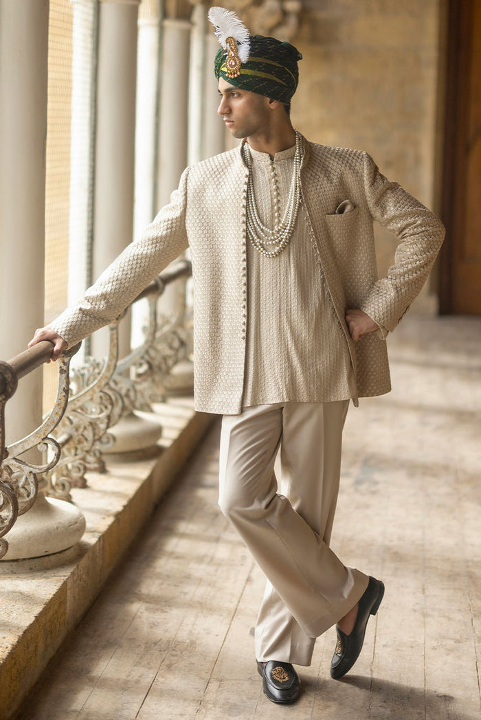 The Fawn Prince – Nehru Jacket & Raw Silk Kurta
