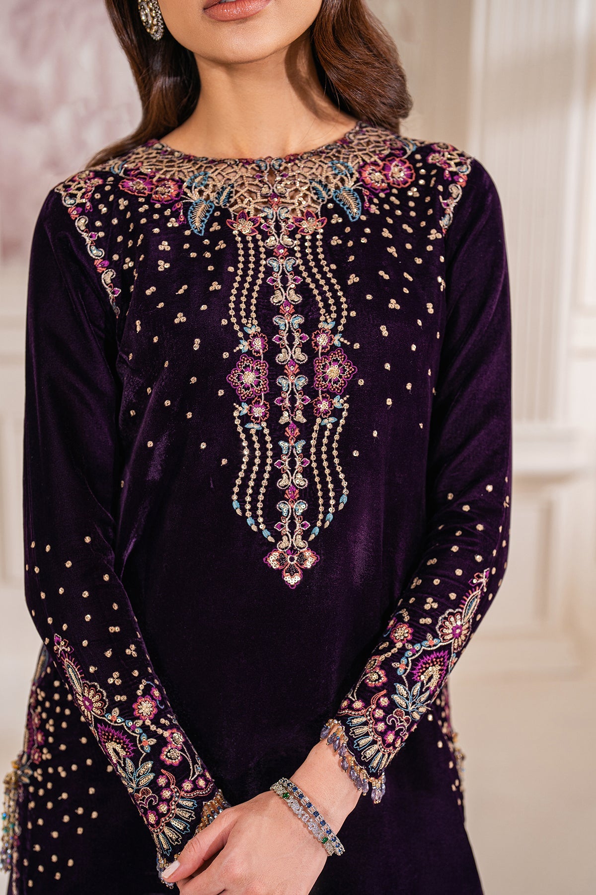 Embroidered Velvet UF-748