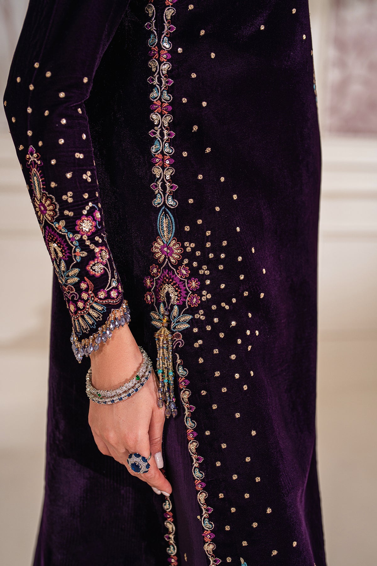 Embroidered Velvet UF-748