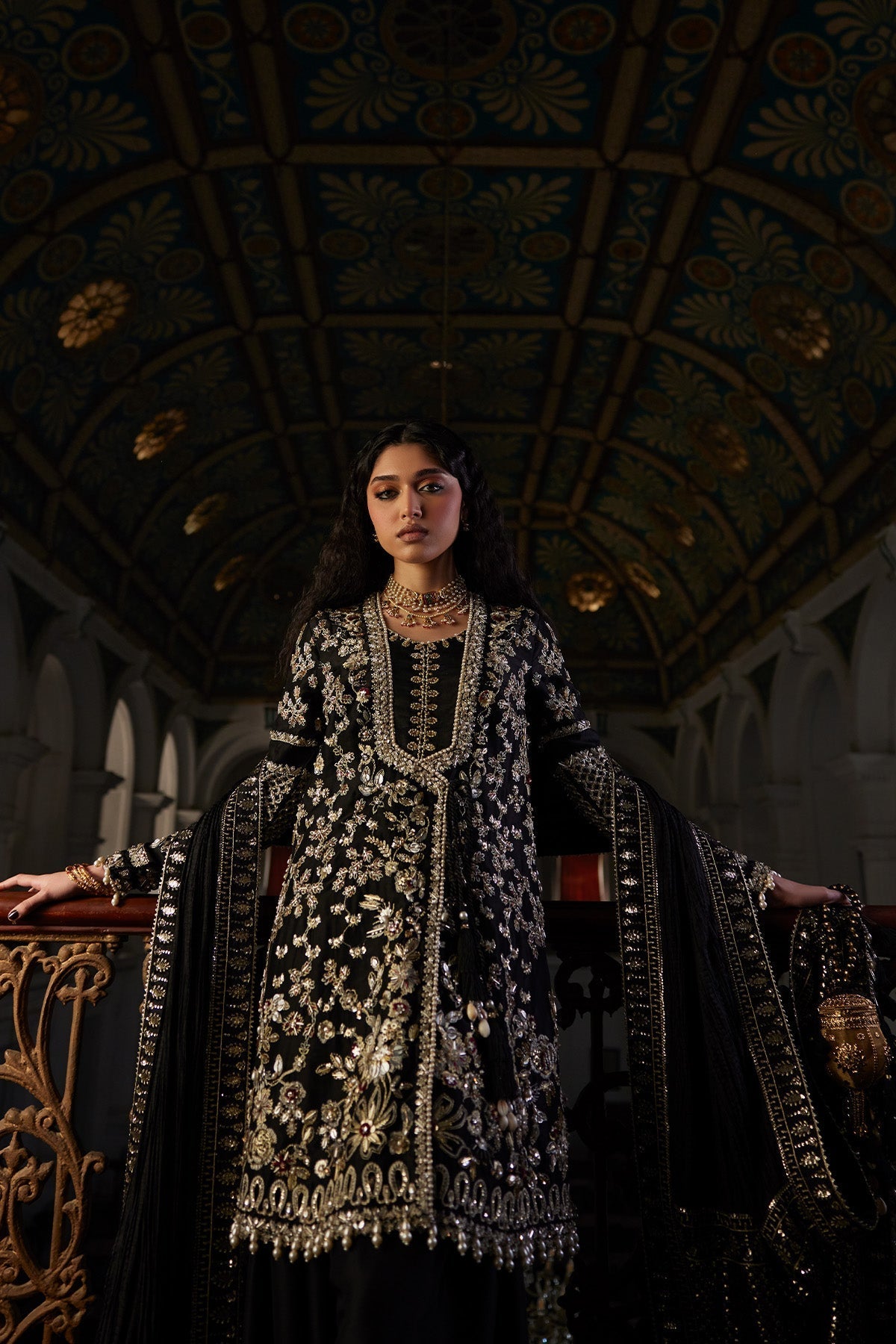 ZIVRA Angrakha Shirt with Zardozi & Cutdana Embellishments | Saad Bin Shahzad | Luxury Pakistani Formalwear