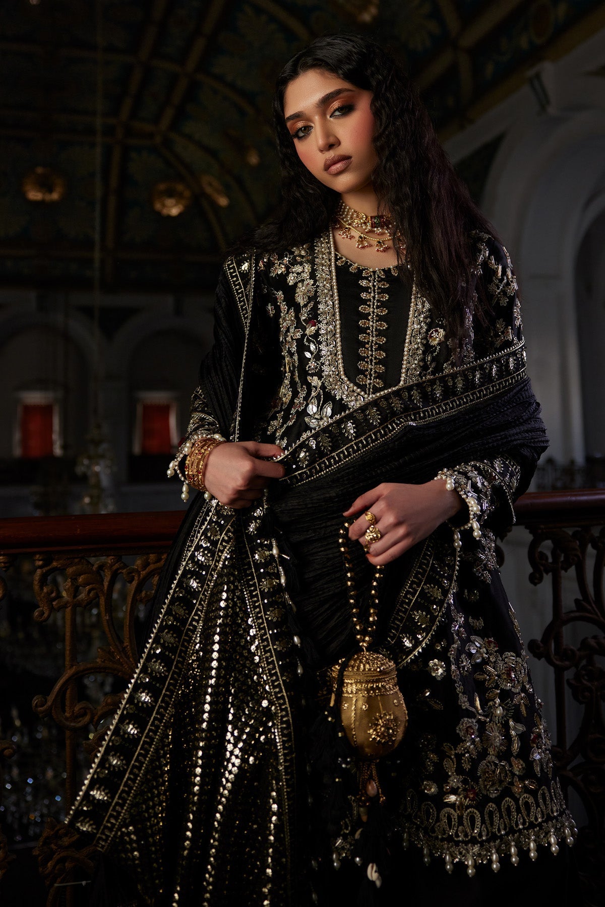 ZIVRA Angrakha Shirt with Zardozi & Cutdana Embellishments | Saad Bin Shahzad | Luxury Pakistani Formalwear