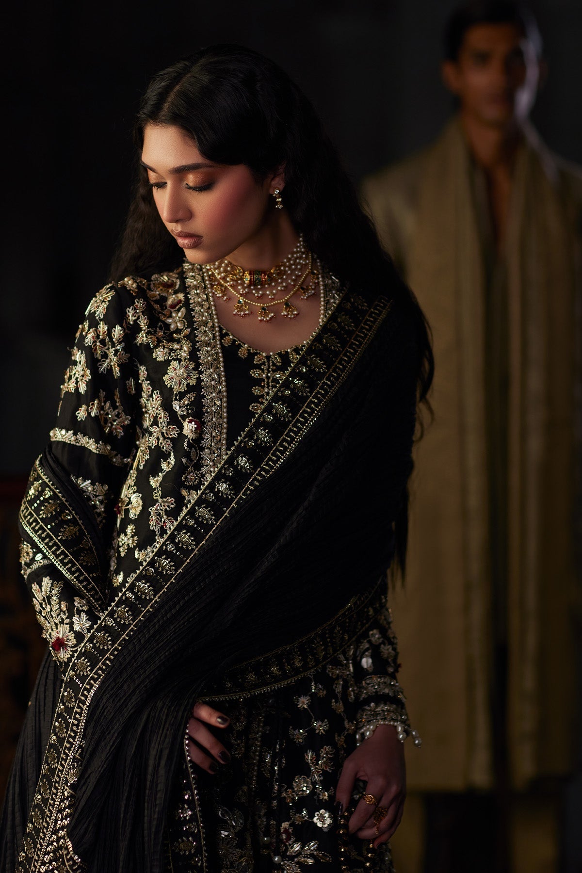 ZIVRA Angrakha Shirt with Zardozi & Cutdana Embellishments | Saad Bin Shahzad | Luxury Pakistani Formalwear