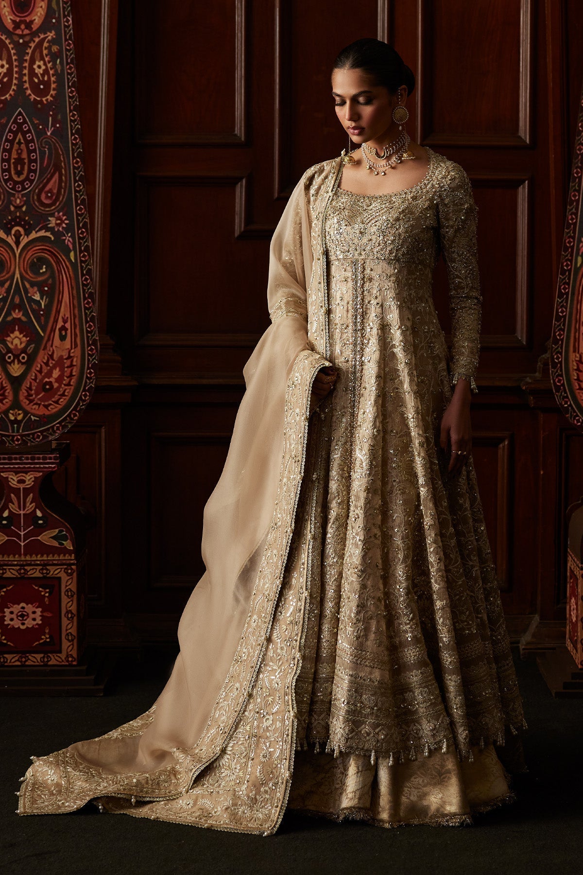 SIRA Champion Color Tissue Pishwas with Sharara & Dupatta | Luxury Pakistani Formalwear by Saad Bin Shahzad