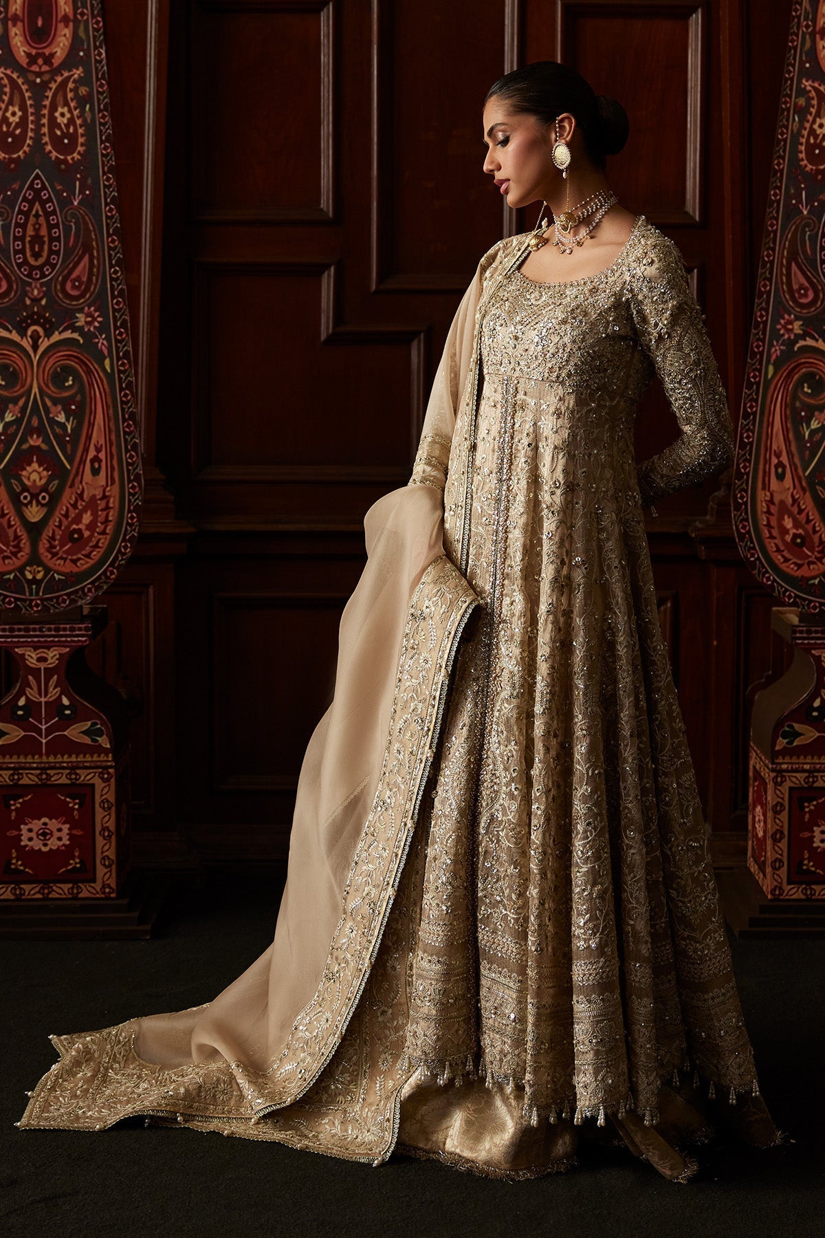 SIRA Champion Color Tissue Pishwas with Sharara & Dupatta | Luxury Pakistani Formalwear by Saad Bin Shahzad