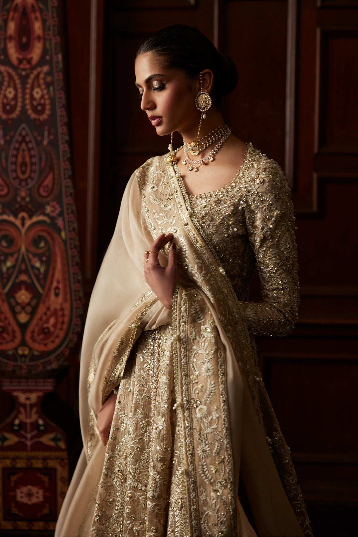 SIRA Champion Color Tissue Pishwas with Sharara & Dupatta | Luxury Pakistani Formalwear by Saad Bin Shahzad