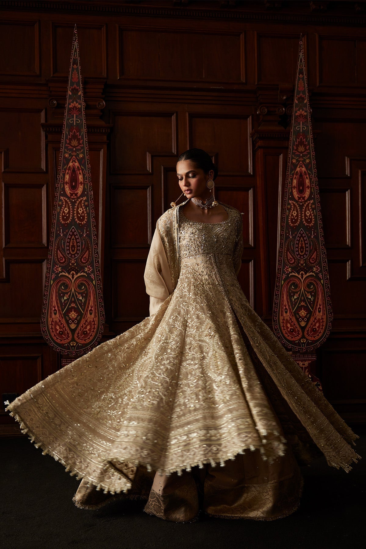 SIRA Champion Color Tissue Pishwas with Sharara & Dupatta | Luxury Pakistani Formalwear by Saad Bin Shahzad