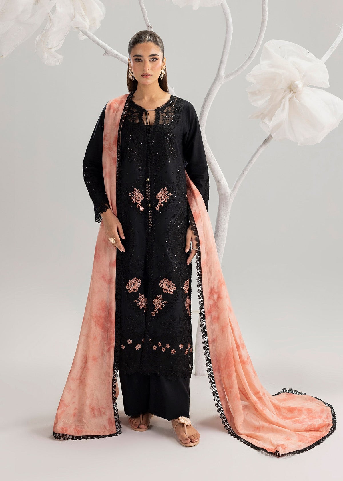 2636B Embroidered 3 Piece