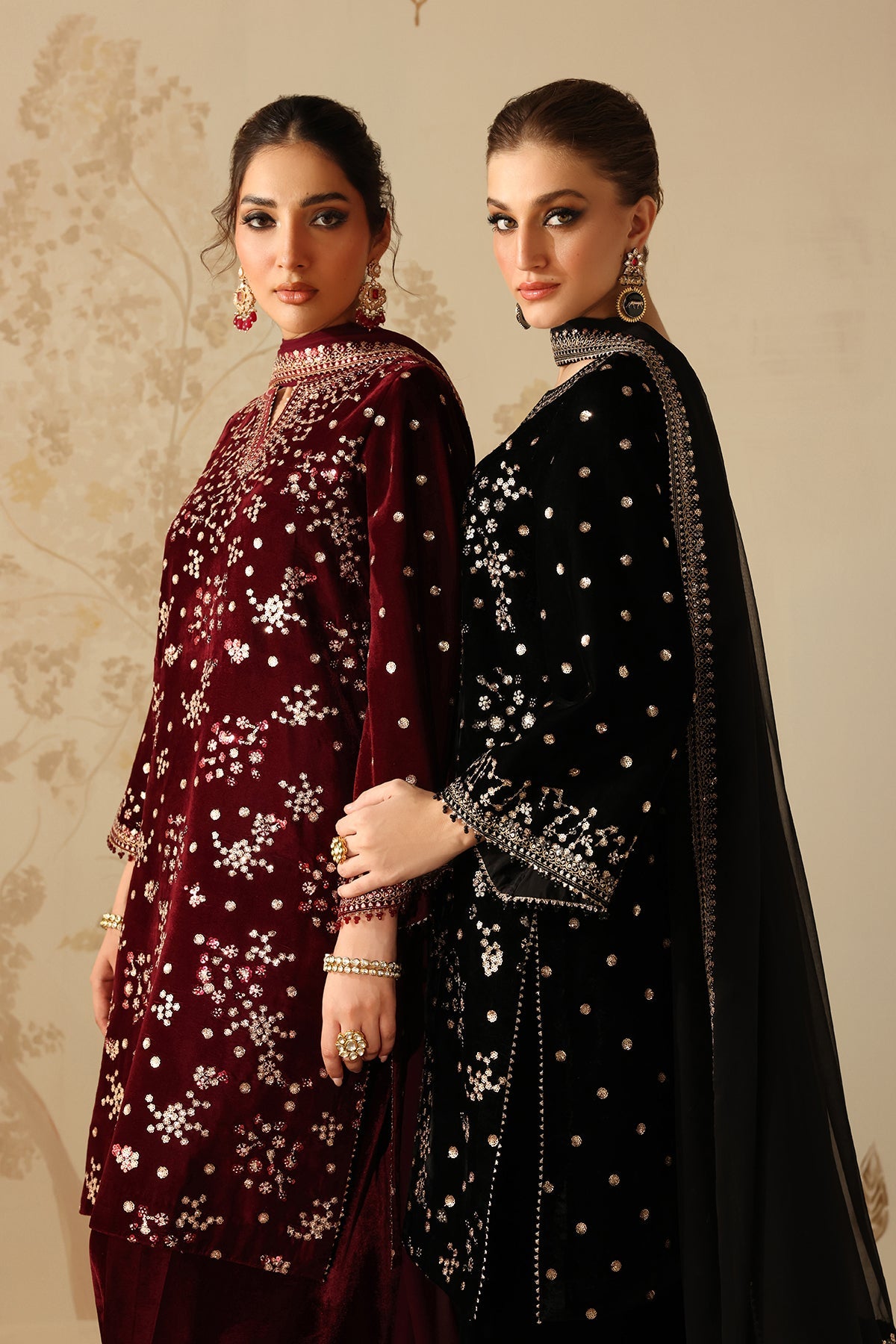 Embroidered Velvet UF-4316