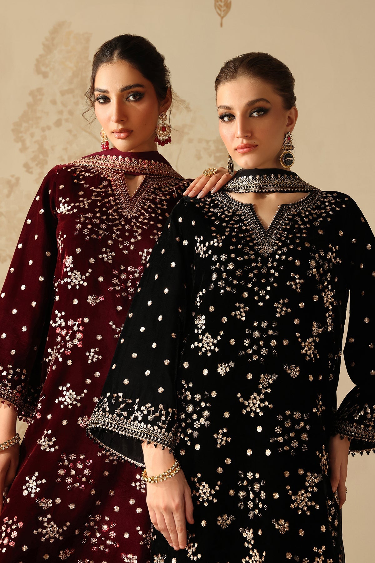 Embroidered Velvet UF-4315