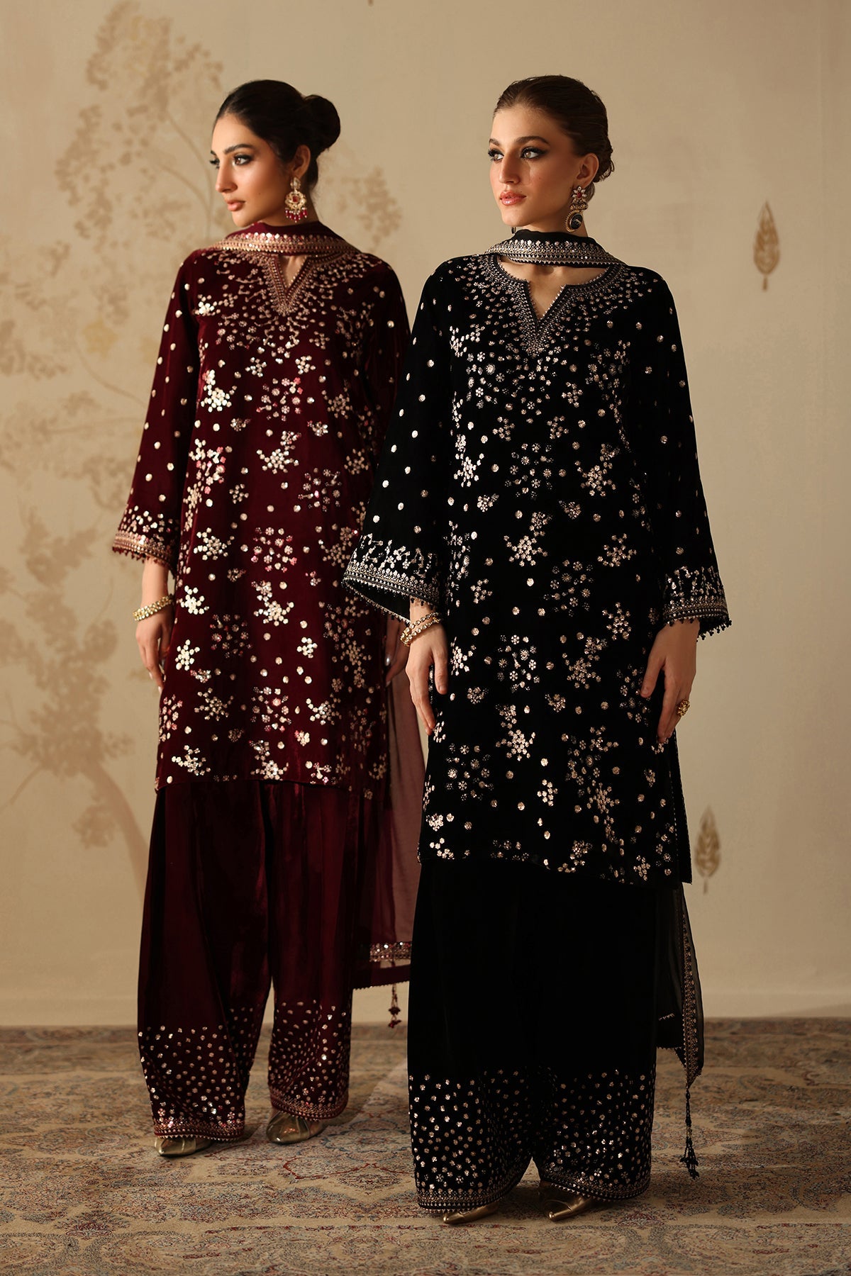 Embroidered Velvet UF-4315