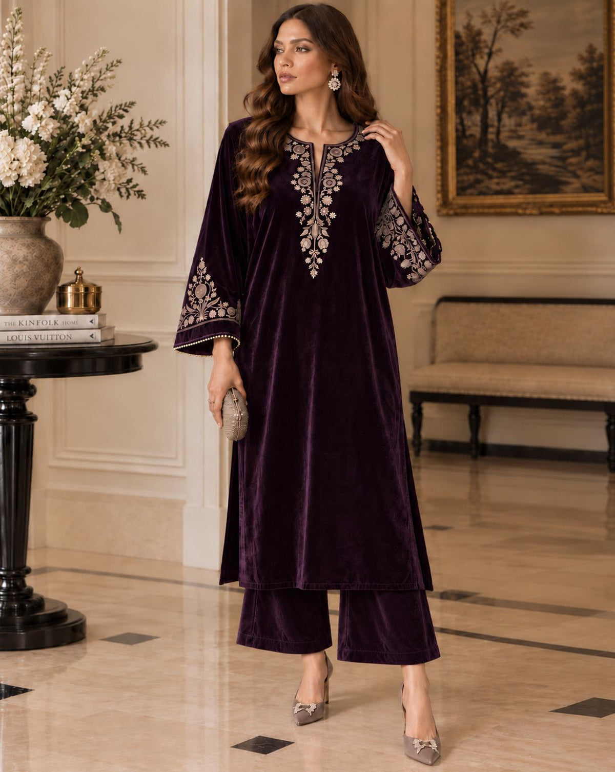 D8 Aubergine by Noor by Sadia Asad
