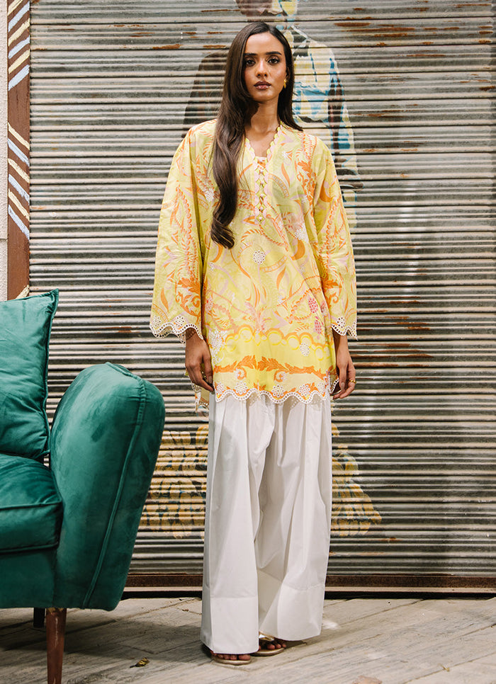 Printed Embroidered Kurta 17053