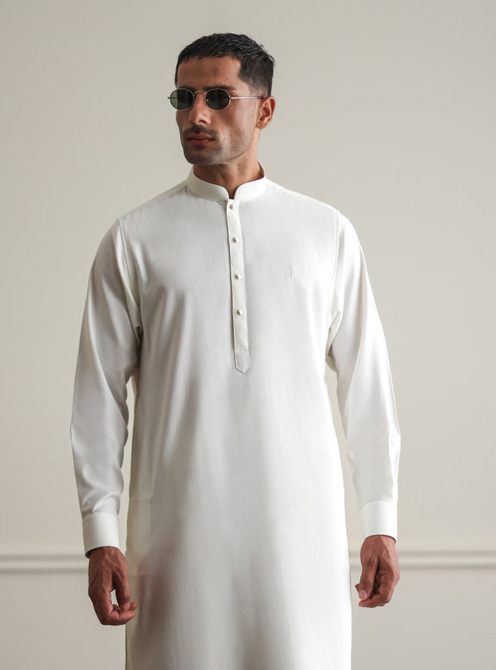 Off-White Classic Kameez Shalwar