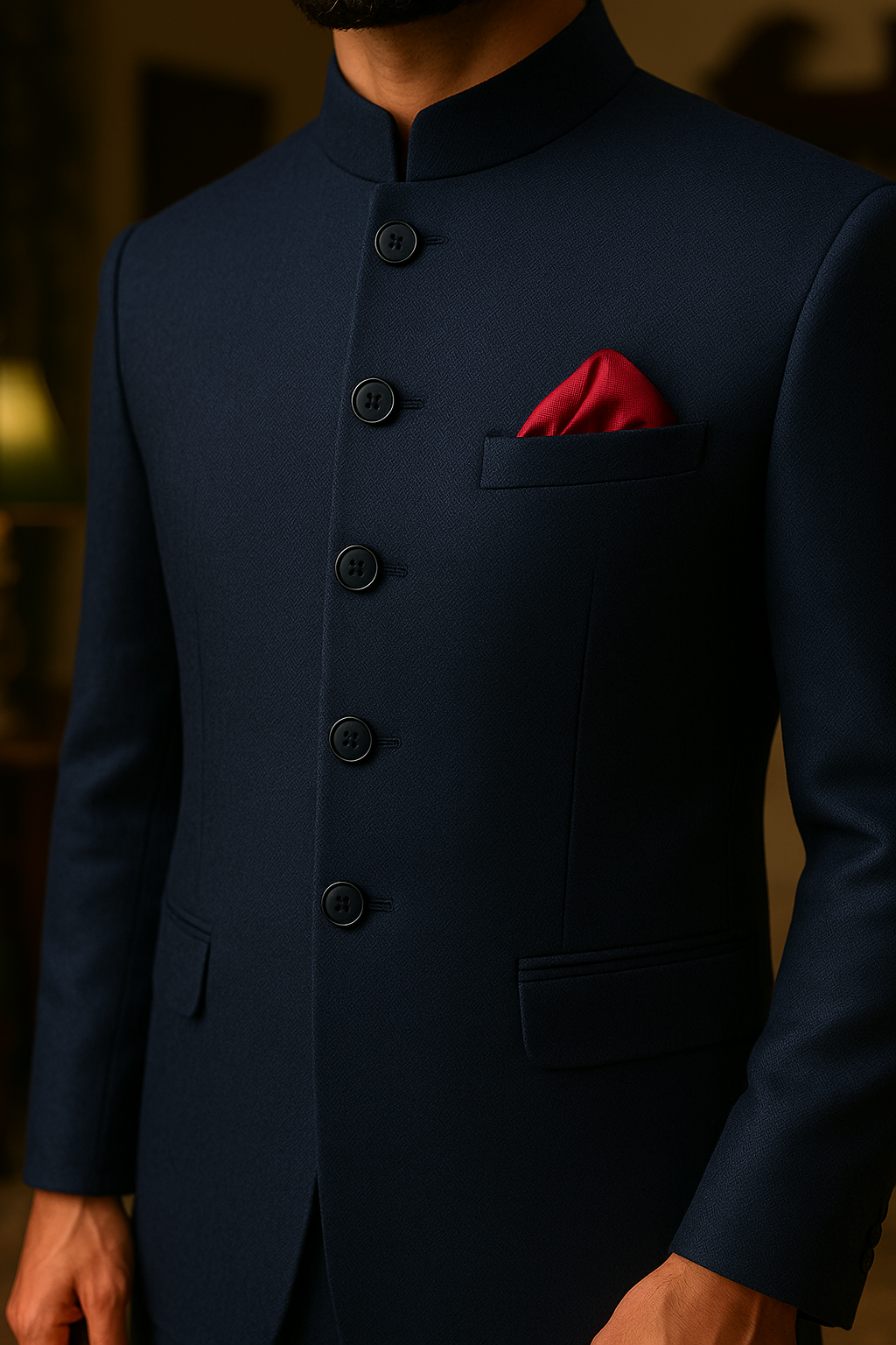 Blue Plain Prince Coat