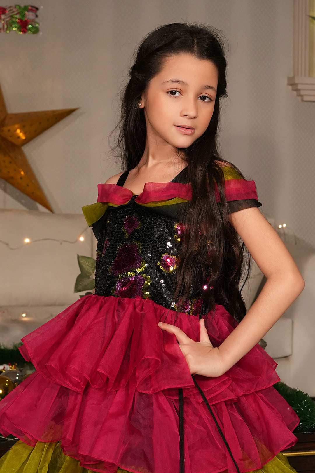 Enchanted Tiered Ruffle Luxury Party Maxi
