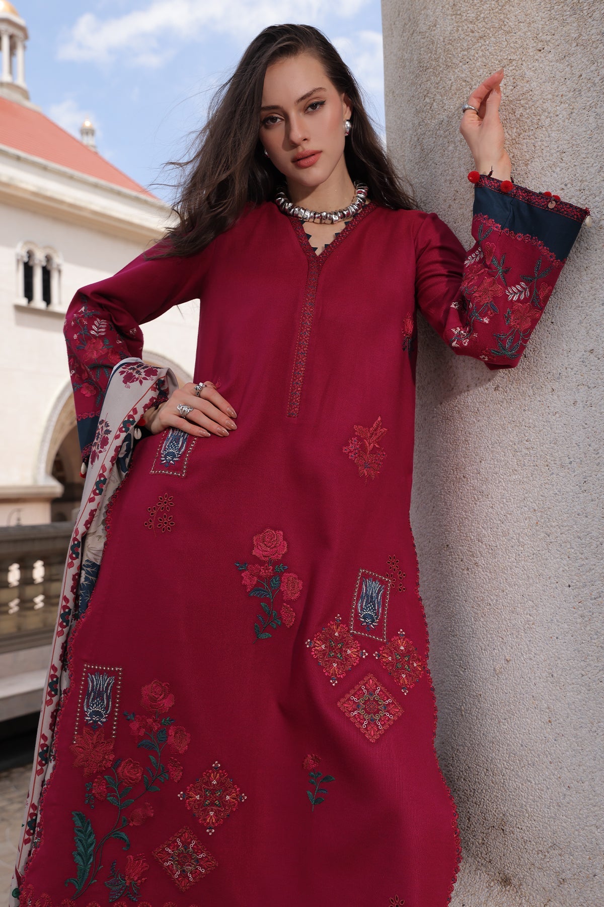 3-PC Unstitched Peach Leather Collection PSW6-23