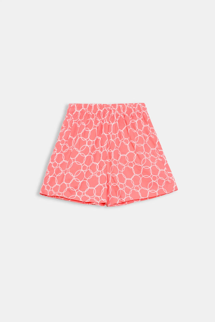 Red Embroidered Top & Shorts Co-ord Set