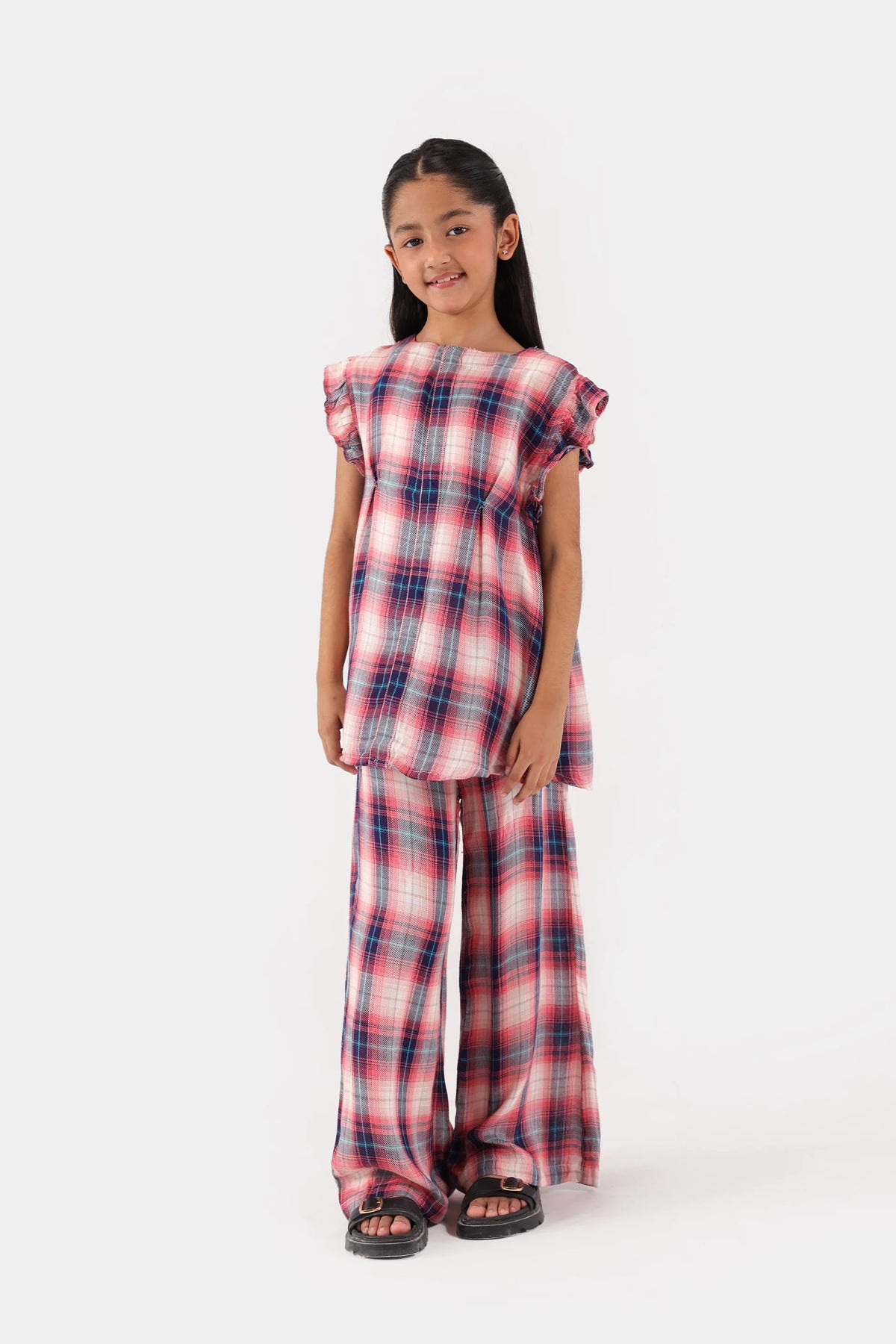 Yarn Dyed Linen Top & Trousers Co-ord Set