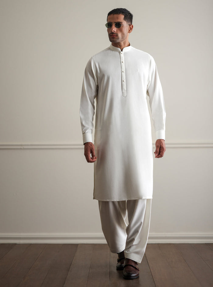 Off-White Classic Kameez Shalwar