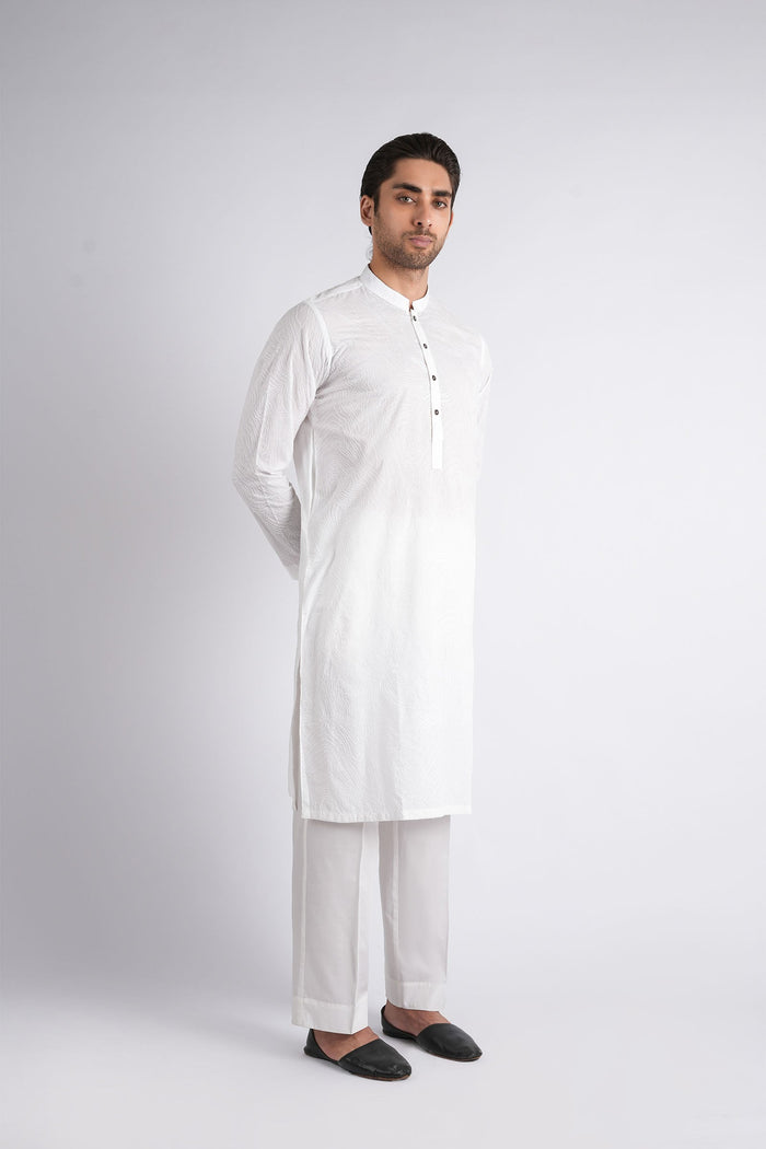 Embroidered-Kurta-White