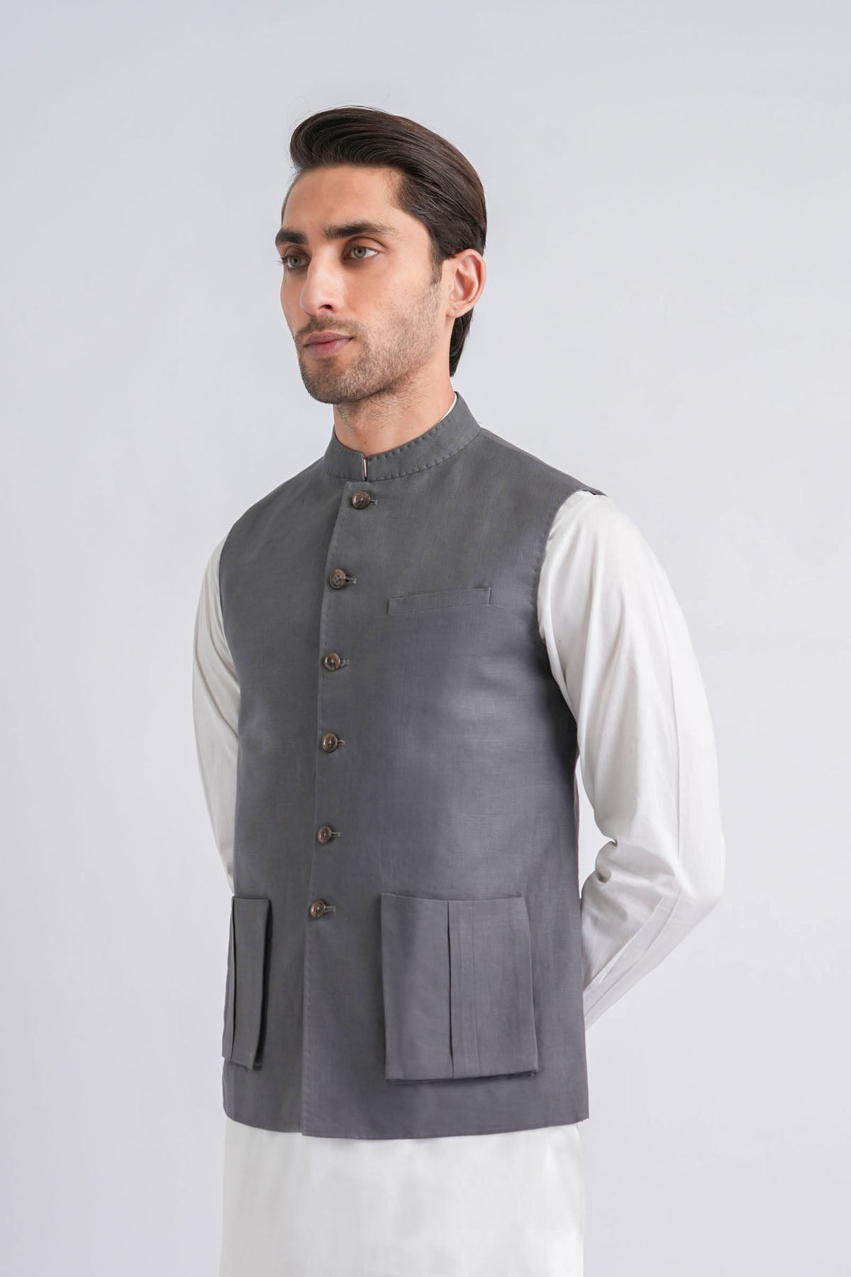Irish-Linen-Waistcoat-Grey