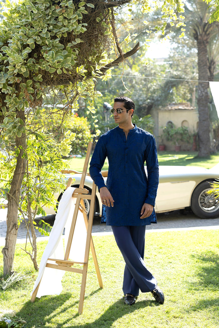 Electric Blue Deewan Kurta Pajama