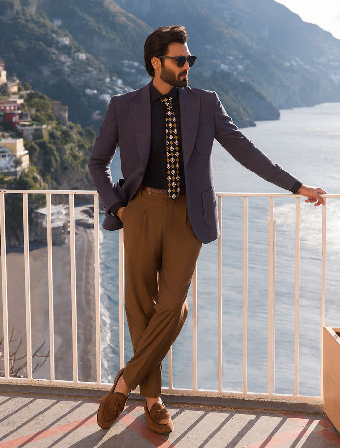 Blue Classic Two Buttons Jacket