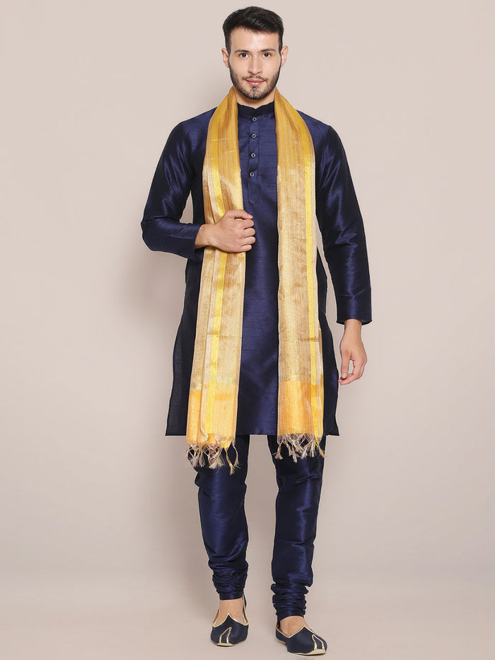 Men's Two Toned Gold Silk Dupatta