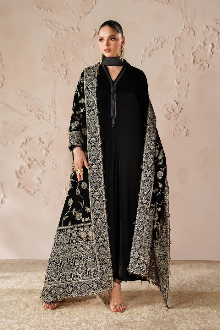 Embroidered Velvet Shawl VS-57