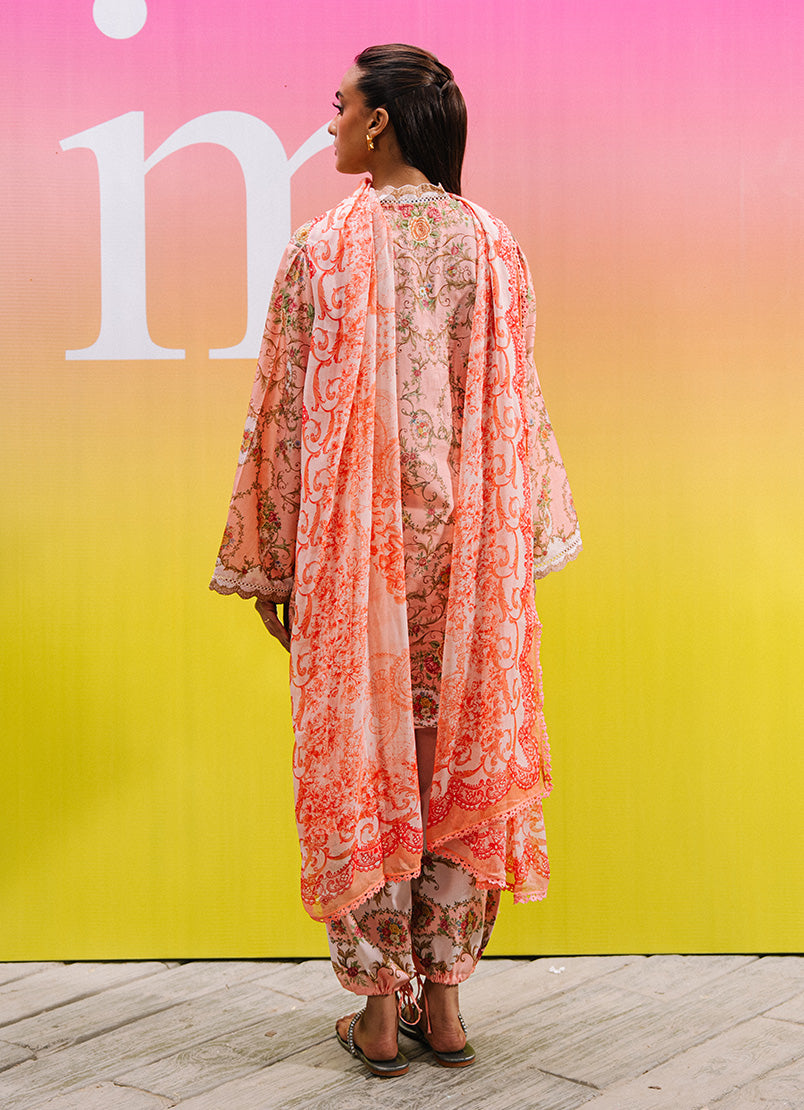 Printed Solid 3 Piece Suit 17037