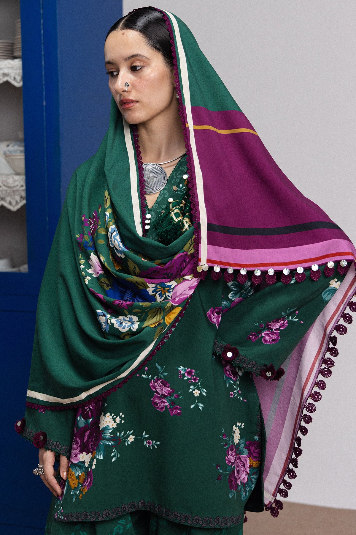 Katya 9B 3 Piece Printed Linen