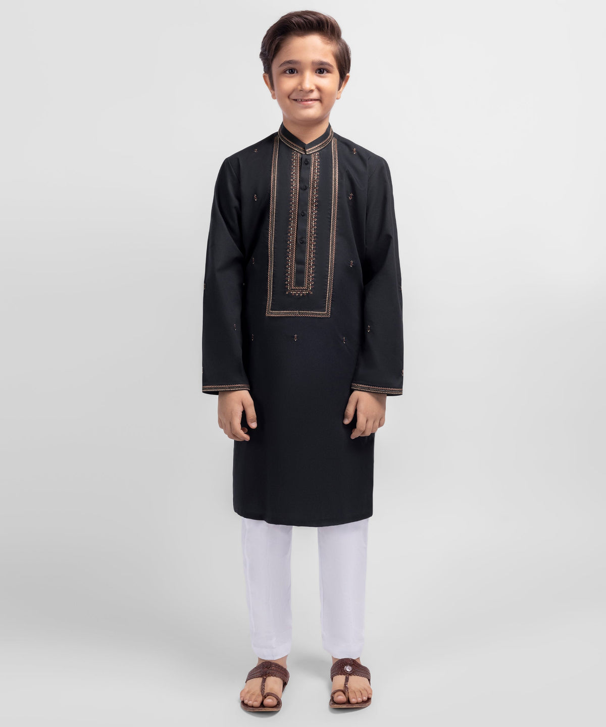 Black Formal Cotton Kurta