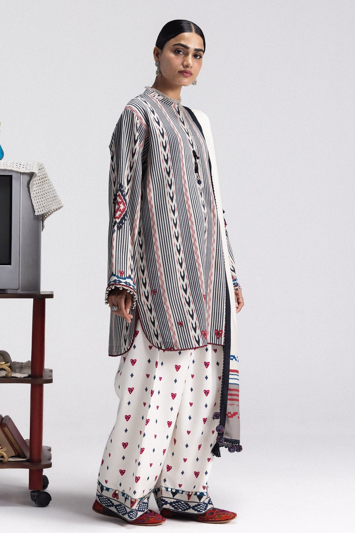 Leela 10A 3 Piece Printed Linen