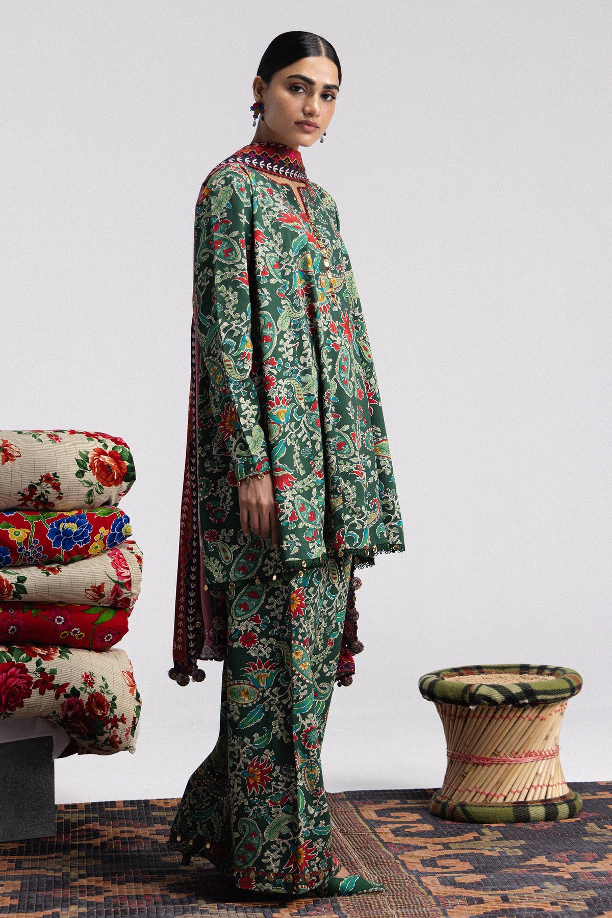 Sofia 6B 3 Piece Printed Linen