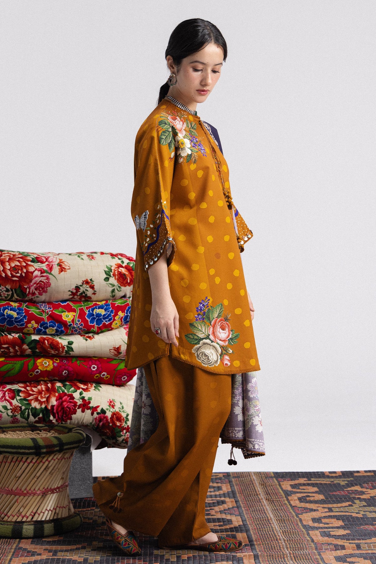Amelia 5B 3 Piece Printed Linen
