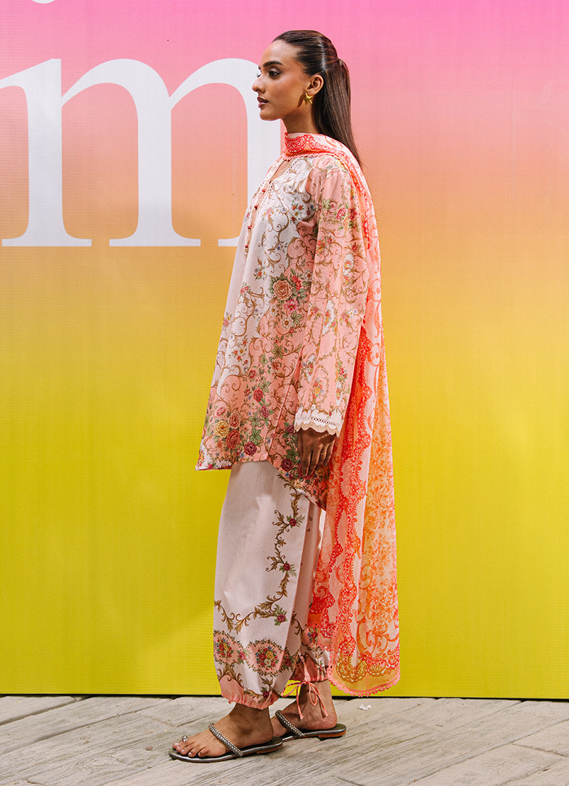 Printed Solid 3 Piece Suit 17037
