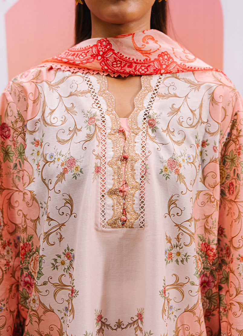 Printed Solid 3 Piece Suit 17037