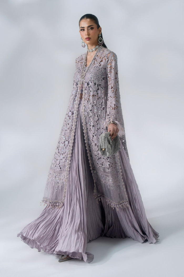 BD-3105 Lilac Embroidered Organza Suit