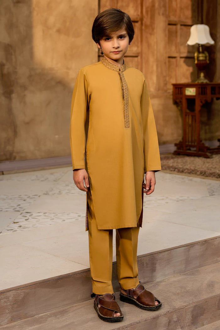 Mustard Boys Kurta Pajama
