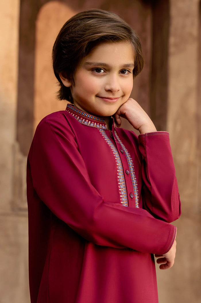 D-Maroon Boys Kurta Pajama