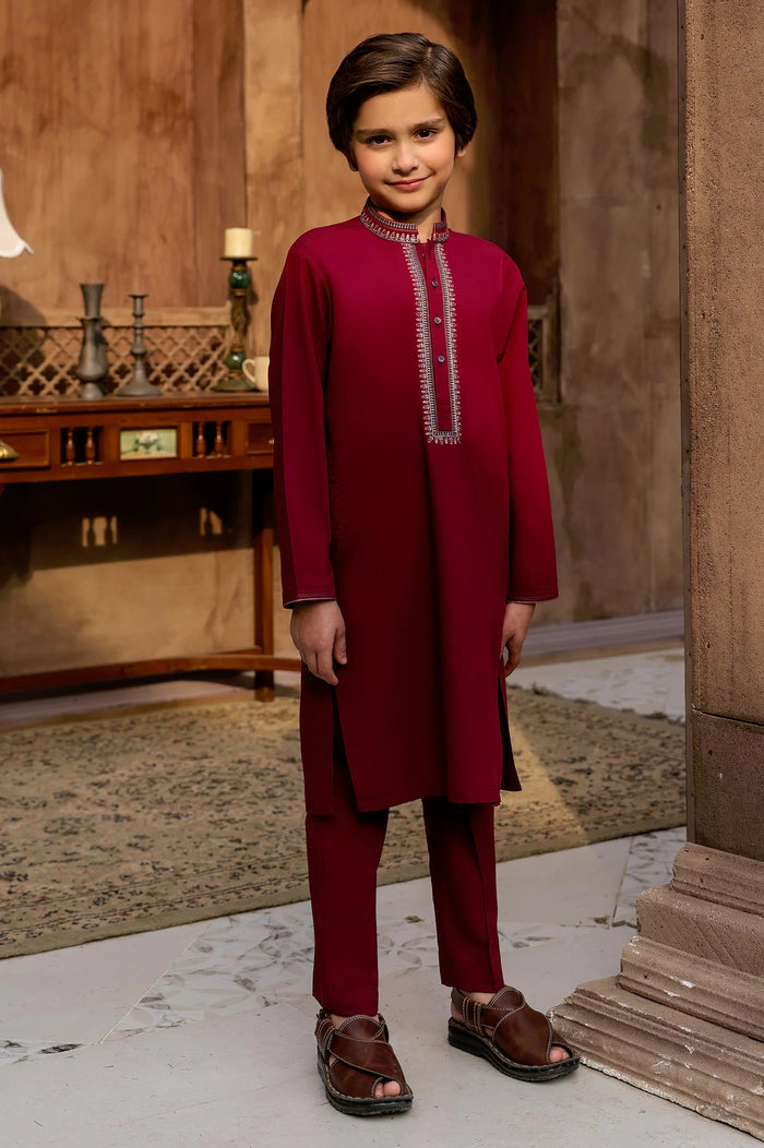 D-Maroon Boys Kurta Pajama