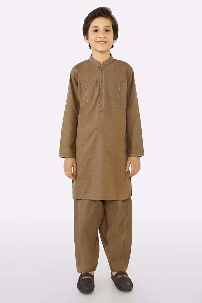 Light Brown Boys Kameez Shalwar