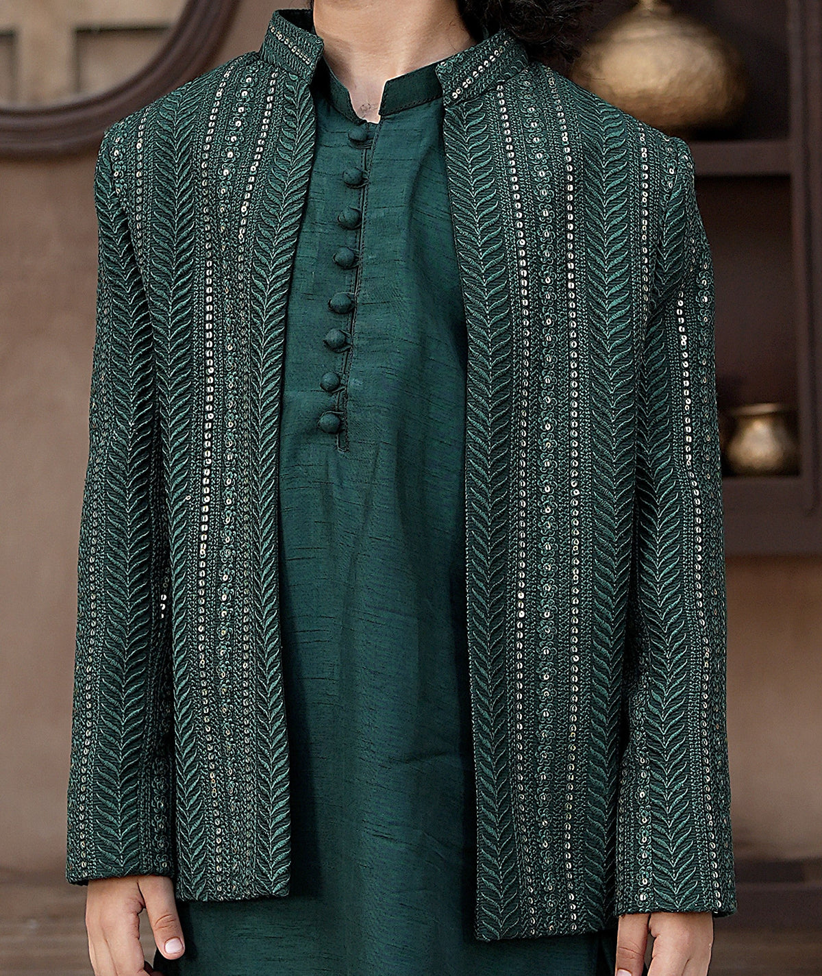 Open Prince Coat Bra Pata Dark Green