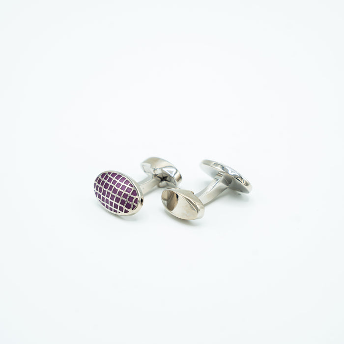 Geometric Oval Cufflinks