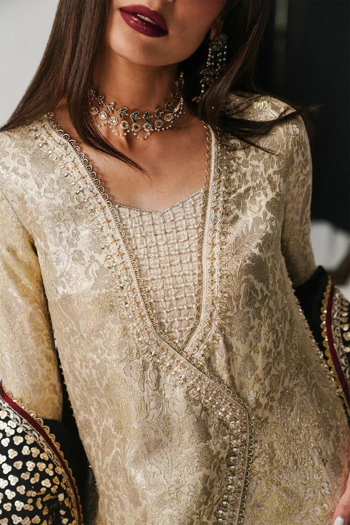 Meznah by Saad Bin Shahzad Festive ’26 | Silk Jamawar Angrakha Ensemble