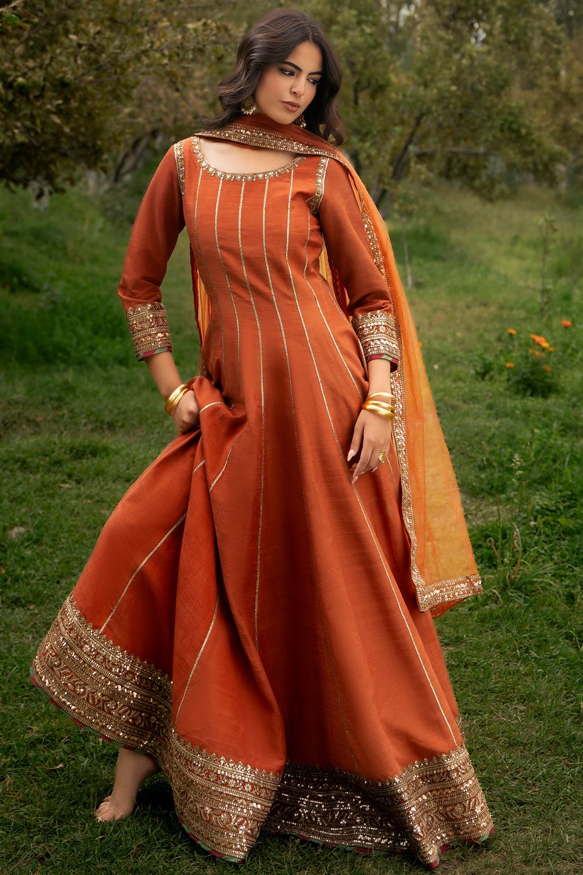 3-PC Stitched Embroidered Raw Silk CMA-6-476