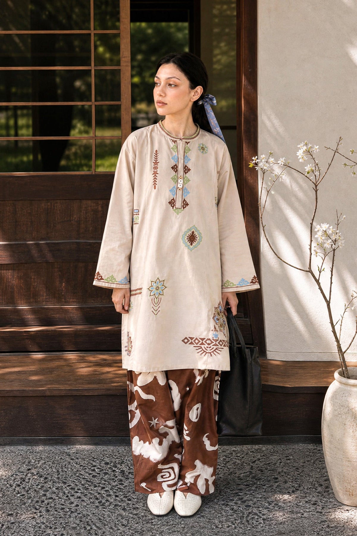 Embroidered 2 Piece Suit E9379
