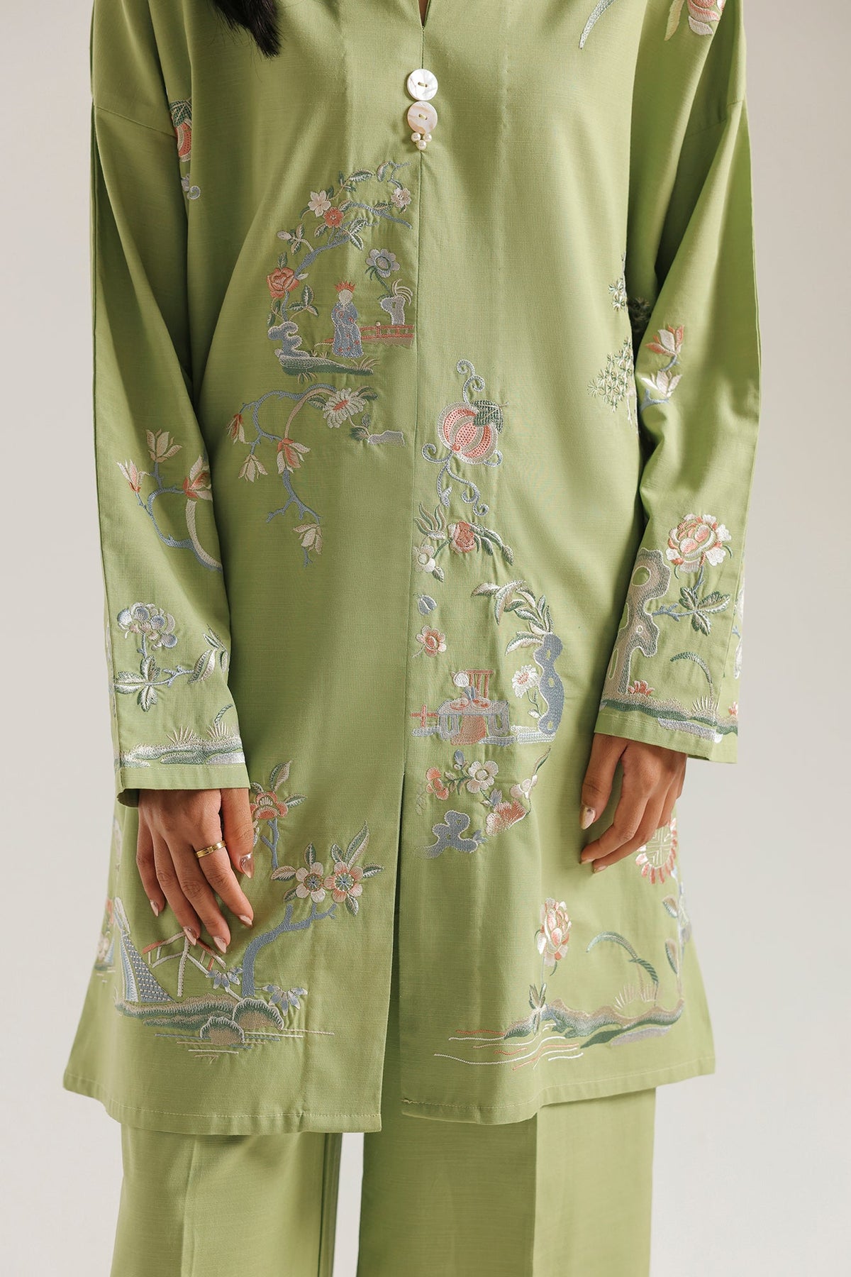 Embroidered 2 Piece Suit E9501