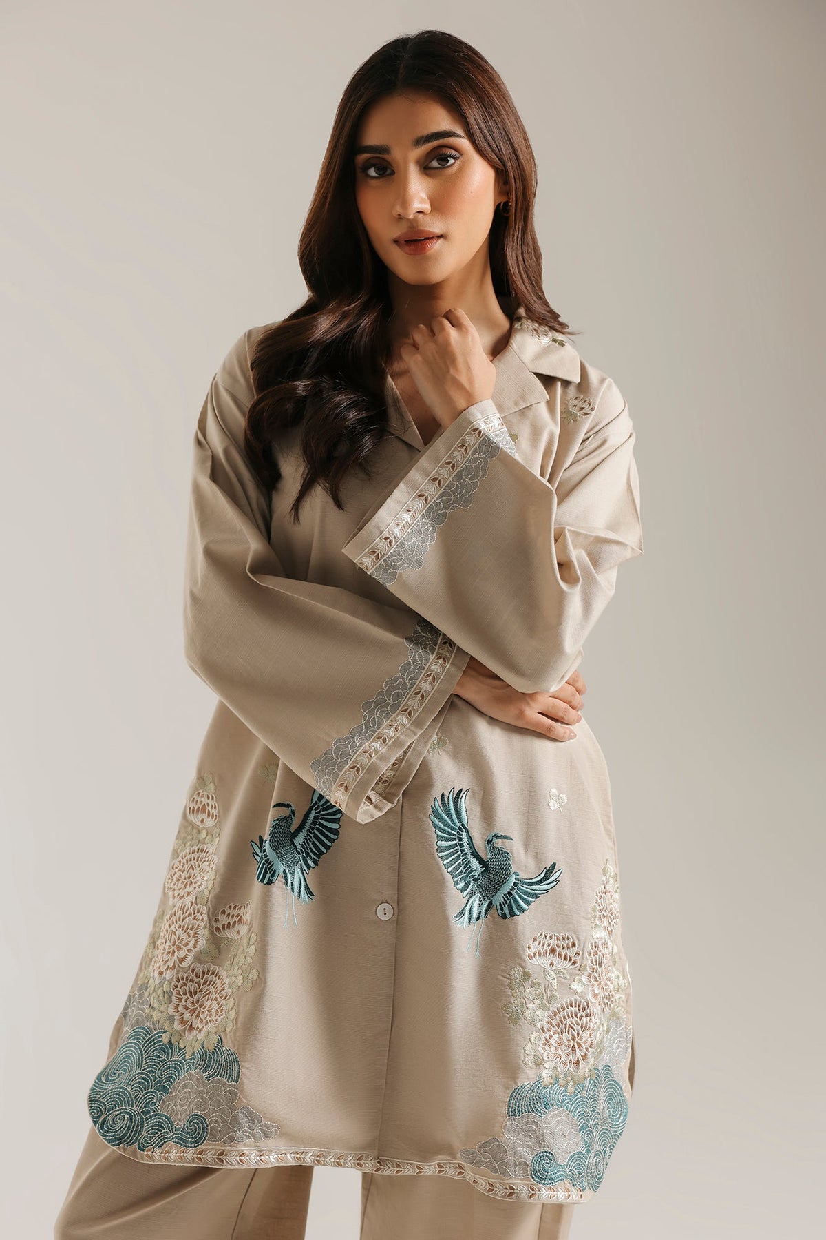 Embroidered 2 Piece Suit E9543