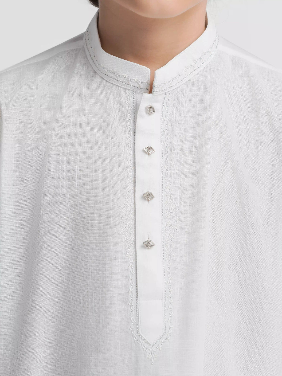 Embroidered Cotton Slub Kurta Pajama - Ebtkp6-034
